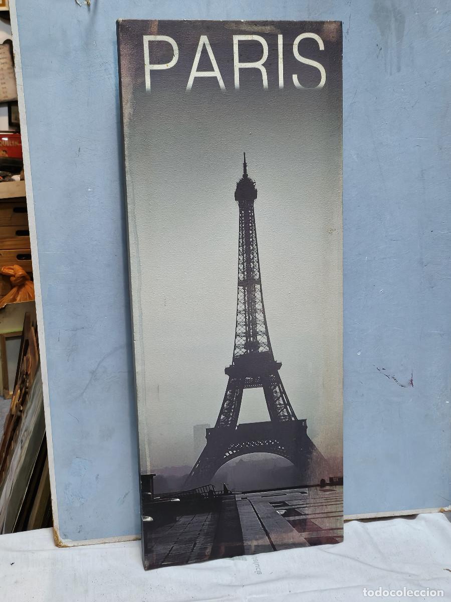 Coleccionismo: cuadro con lienzo Paris - Foto 1