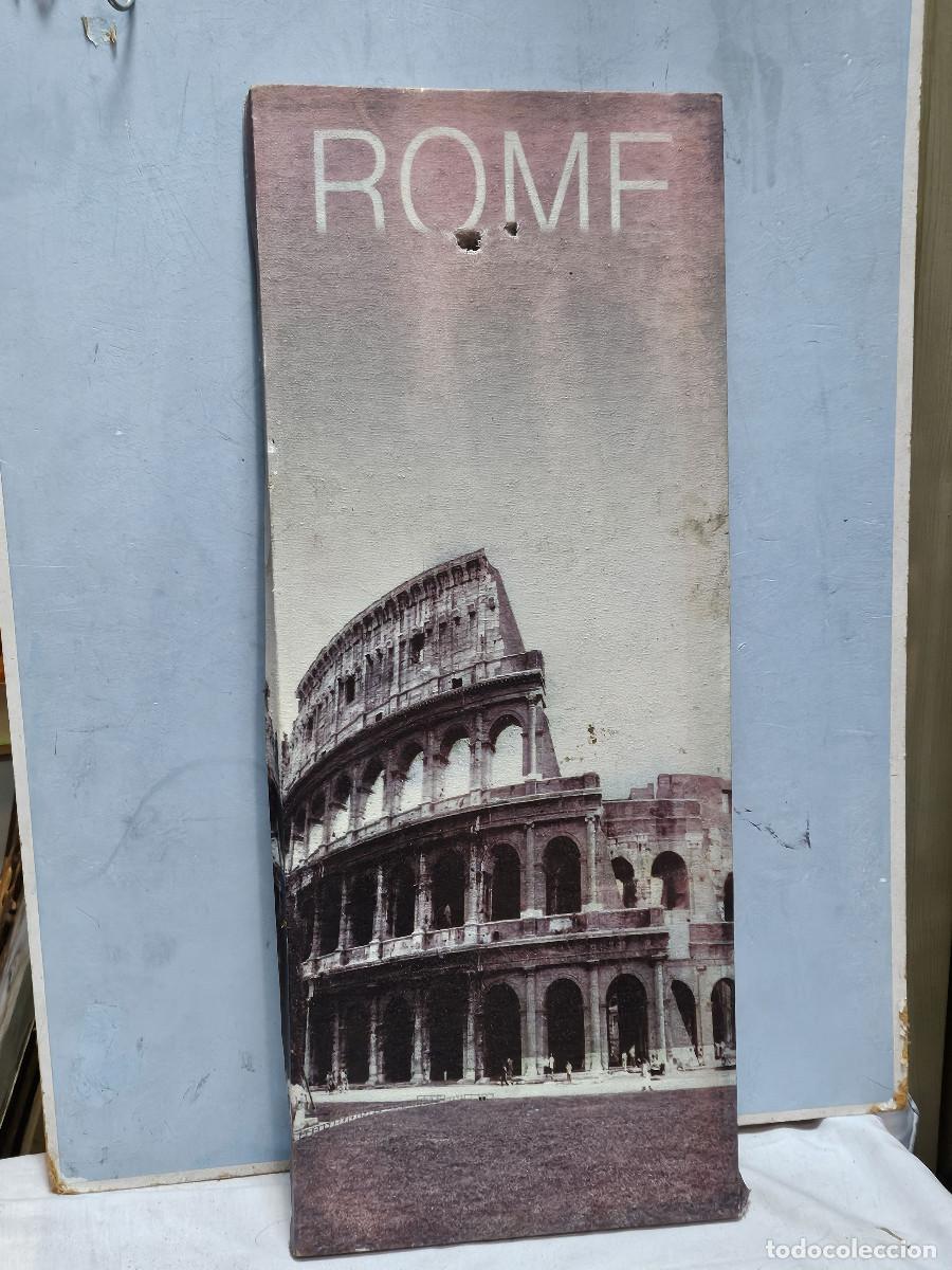 Coleccionismo: cuadro lienzo de Roma - Foto 1