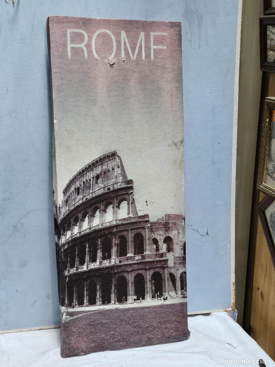 Coleccionismo: cuadro lienzo de Roma - Foto 2