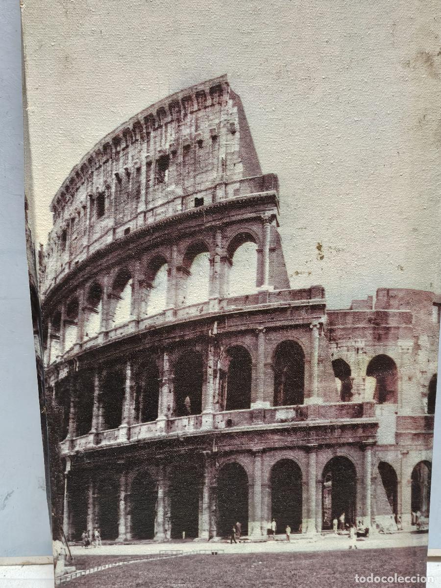 Coleccionismo: cuadro lienzo de Roma - Foto 4