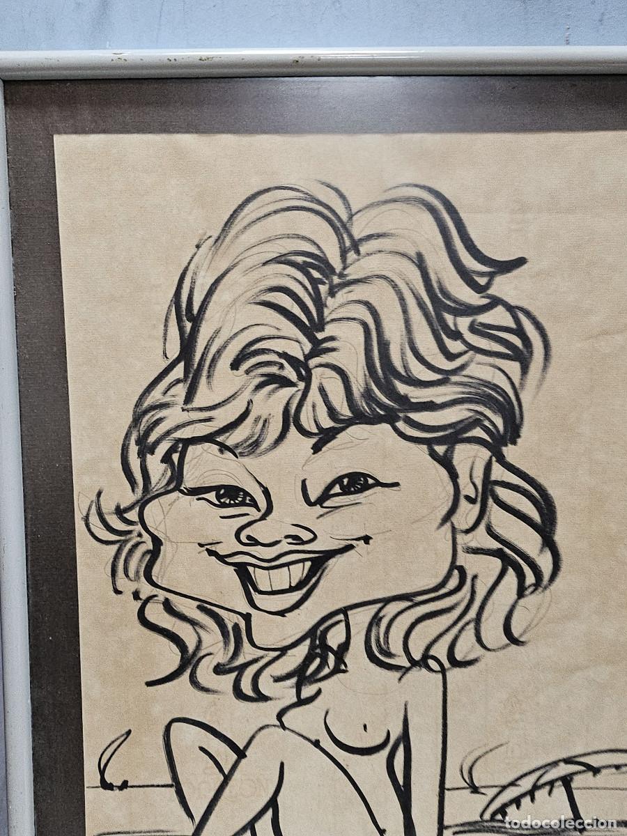 Coleccionismo: cuadro con caricatura vintage - Foto 2