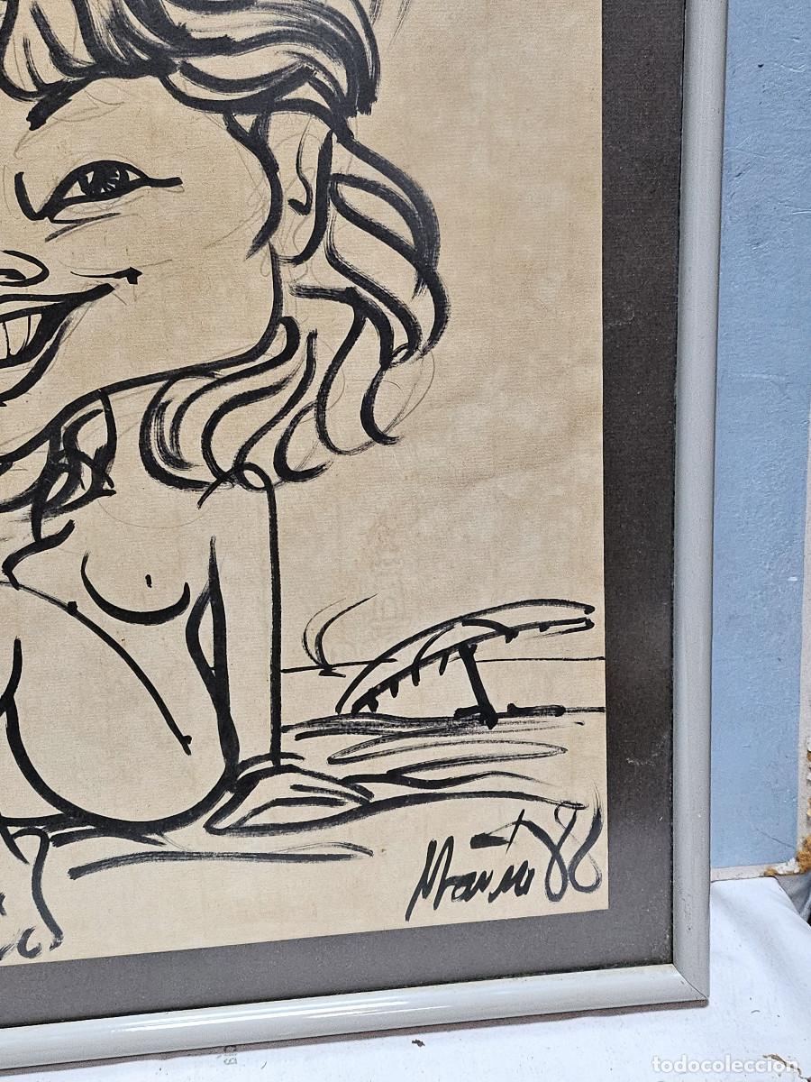Coleccionismo: cuadro con caricatura vintage - Foto 4
