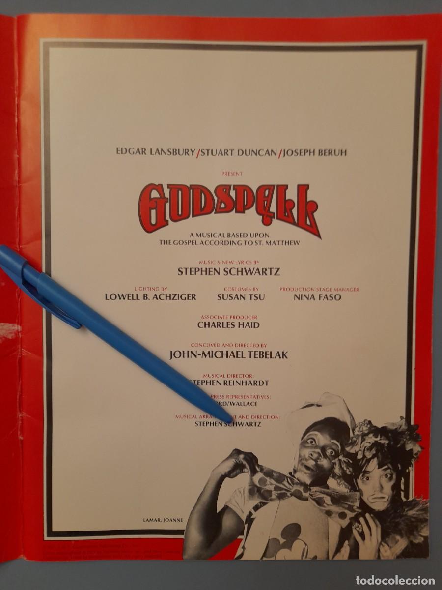Coleccionismo: Programa GODSPELL Sept 1971 Broadway Musical USA. En Ingles. - Foto 2