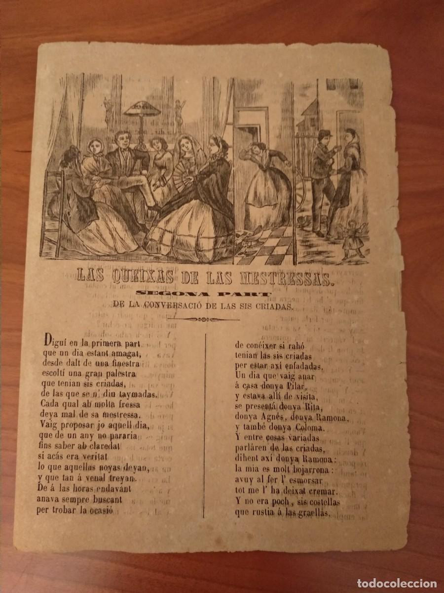 Coleccionismo: ROMAN&Ccedil; , &rdquo;LAS QUEIXAS DE LAS MESTRESSAS&rdquo;, D&Iacute;PTIC - Foto 1