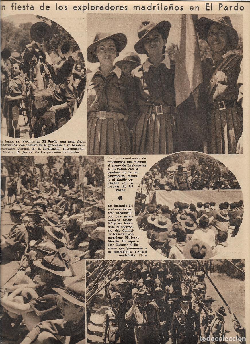 Coleccionismo: 1932 RECORTE PRENSA MADRID FIESTA EXPLORADORES MADRILE&Ntilde;OS EL PARDO BANDERA LEGIONARIAS DE LA SALUD