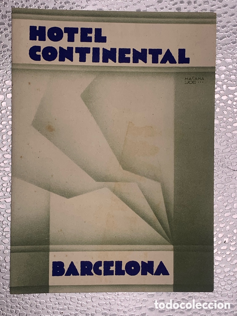 Coleccionismo: &bull;Antiguo Programa Desplegable- HOTEL CONTINENTAL BARCELONA - Foto 2