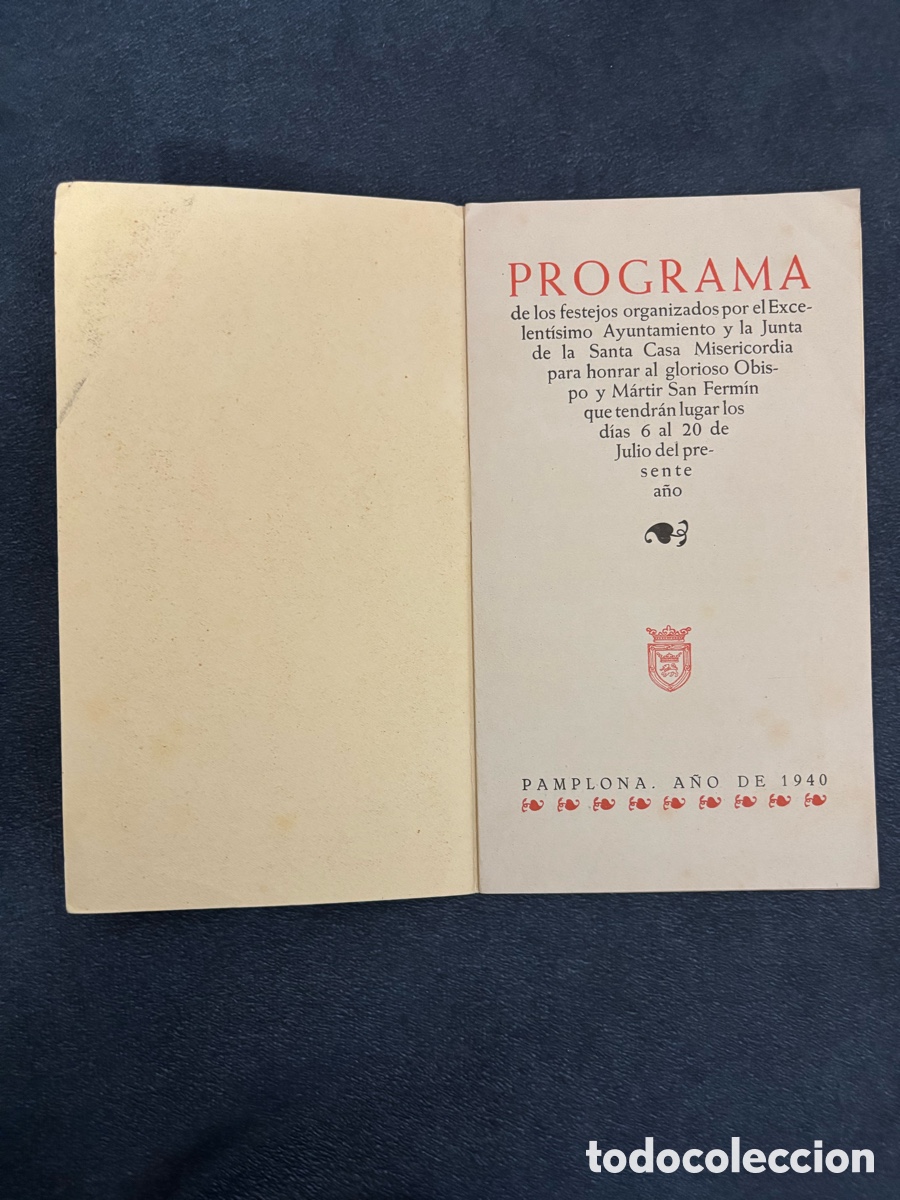 Coleccionismo: Programa de San Ferm&iacute;n 1940 - Pamplona - Foto 3