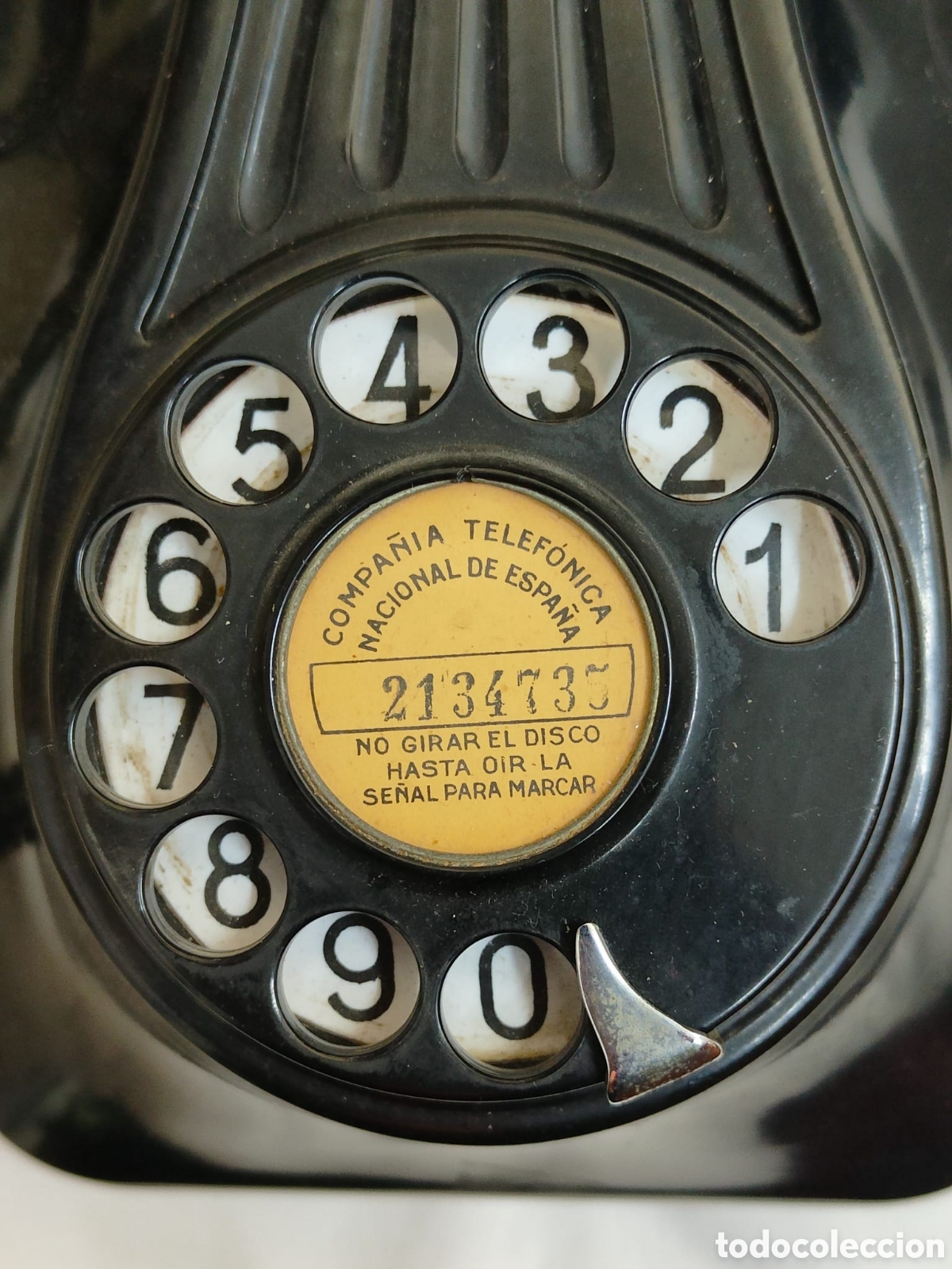 Coleccionismo: tel&eacute;fono antiguo de baquelita - Foto 2