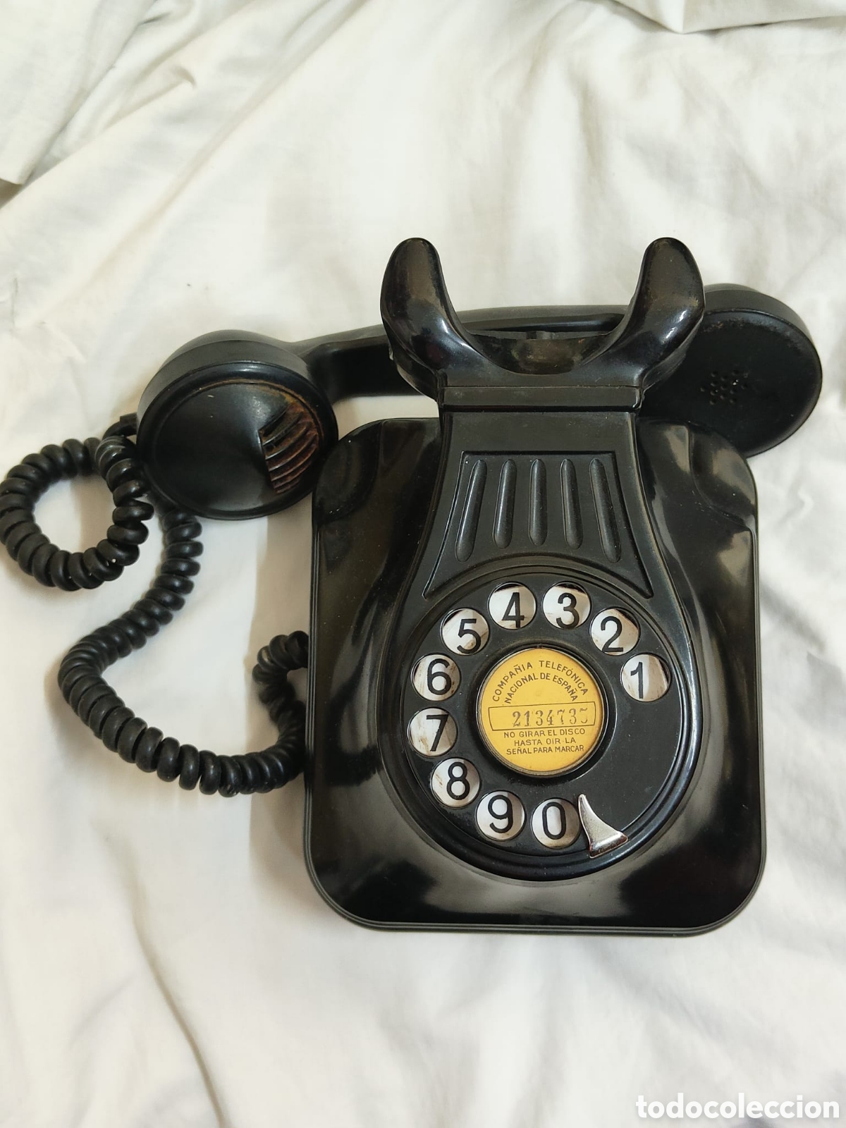 Coleccionismo: tel&eacute;fono antiguo de baquelita - Foto 3