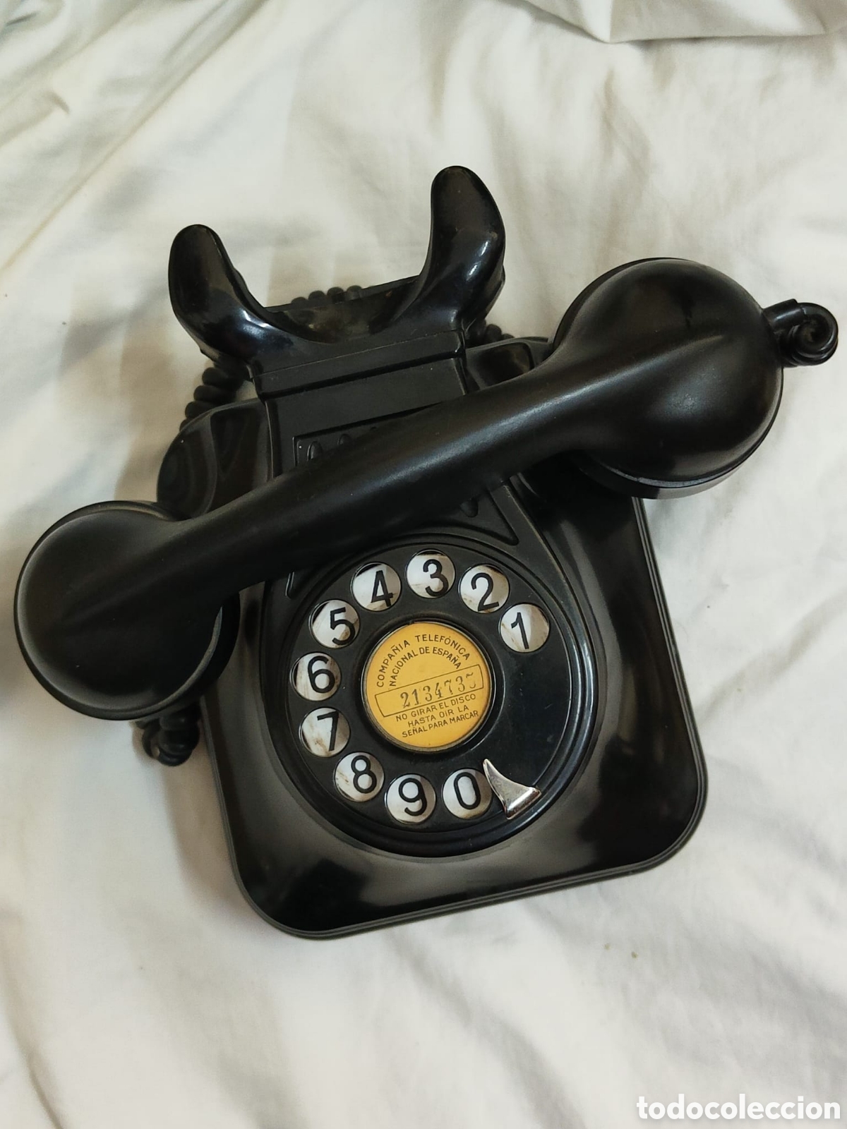 Coleccionismo: tel&eacute;fono antiguo de baquelita - Foto 4