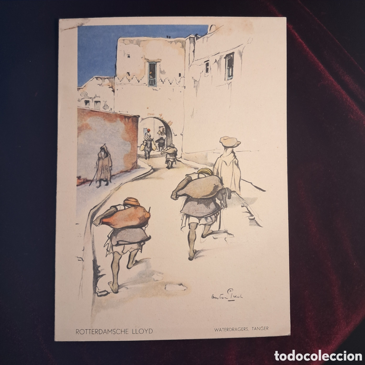 Coleccionismo: Men&uacute;/menukaart ilustrado por ANTON PIECK. Rotterdamsche Lloyd. M/v Willem Ruys. 1948