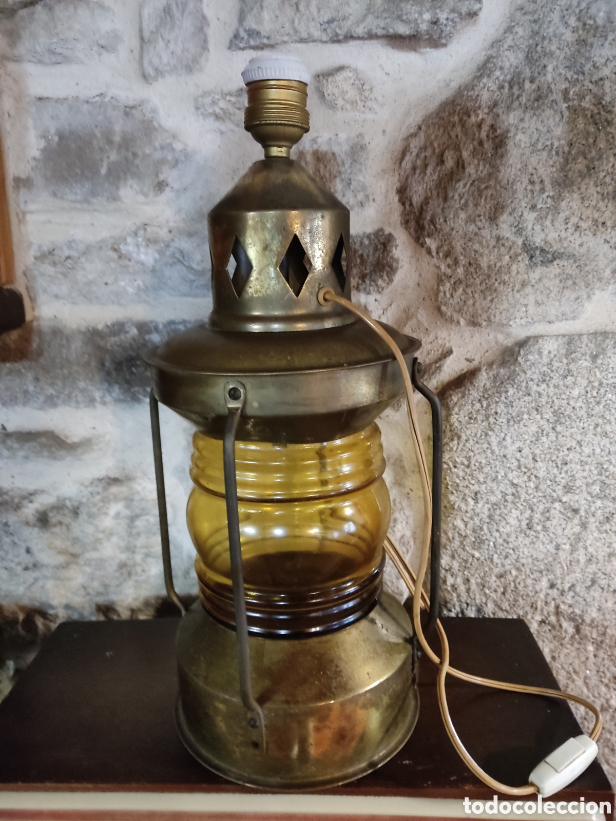 Coleccionismo: Farol de barco cableado - Foto 1