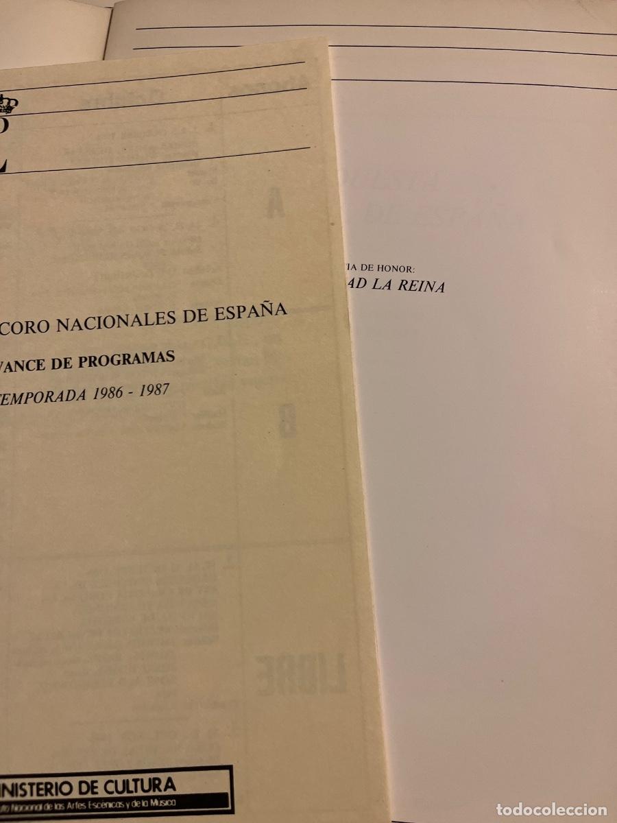 Coleccionismo: 2 programas de mano del Teatro Real, temporada 1985/86 - Foto 6