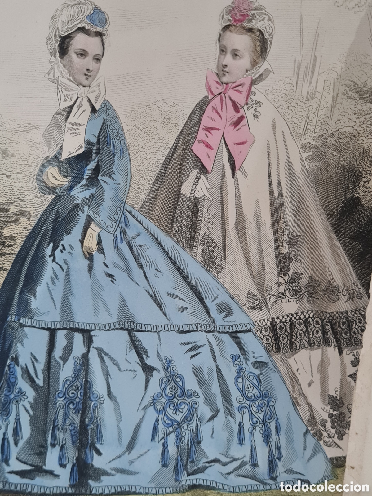 Coleccionismo: Cuatro l&aacute;minas de Modas de Par&iacute;s - Foto 2