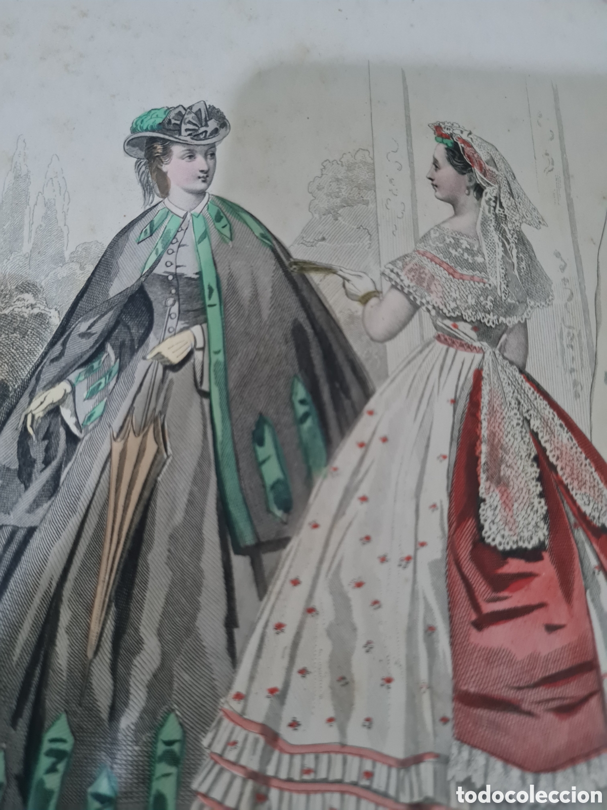 Coleccionismo: Cuatro l&aacute;minas de Modas de Par&iacute;s - Foto 5