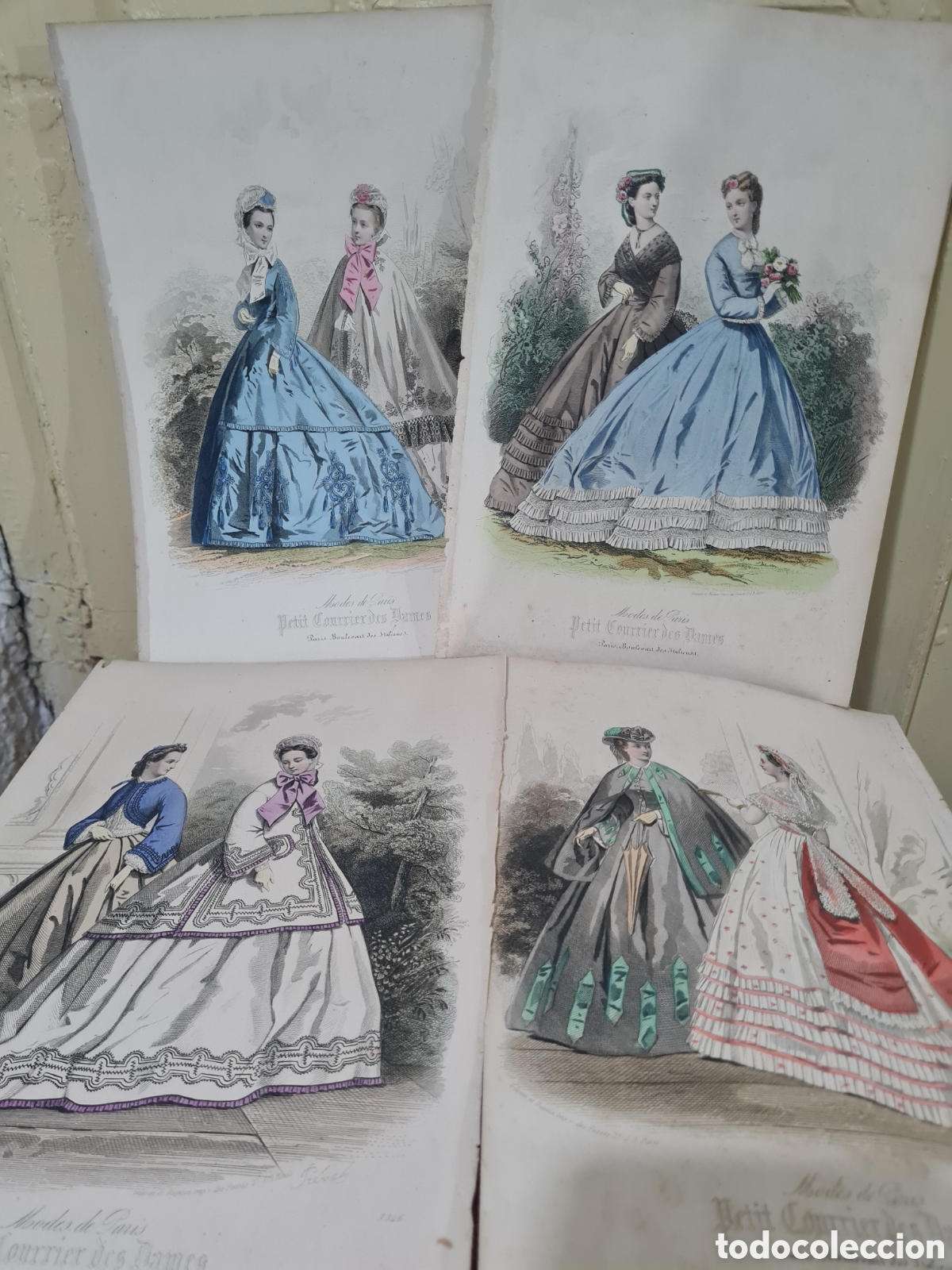 Coleccionismo: Cuatro l&aacute;minas de Modas de Par&iacute;s - Foto 1