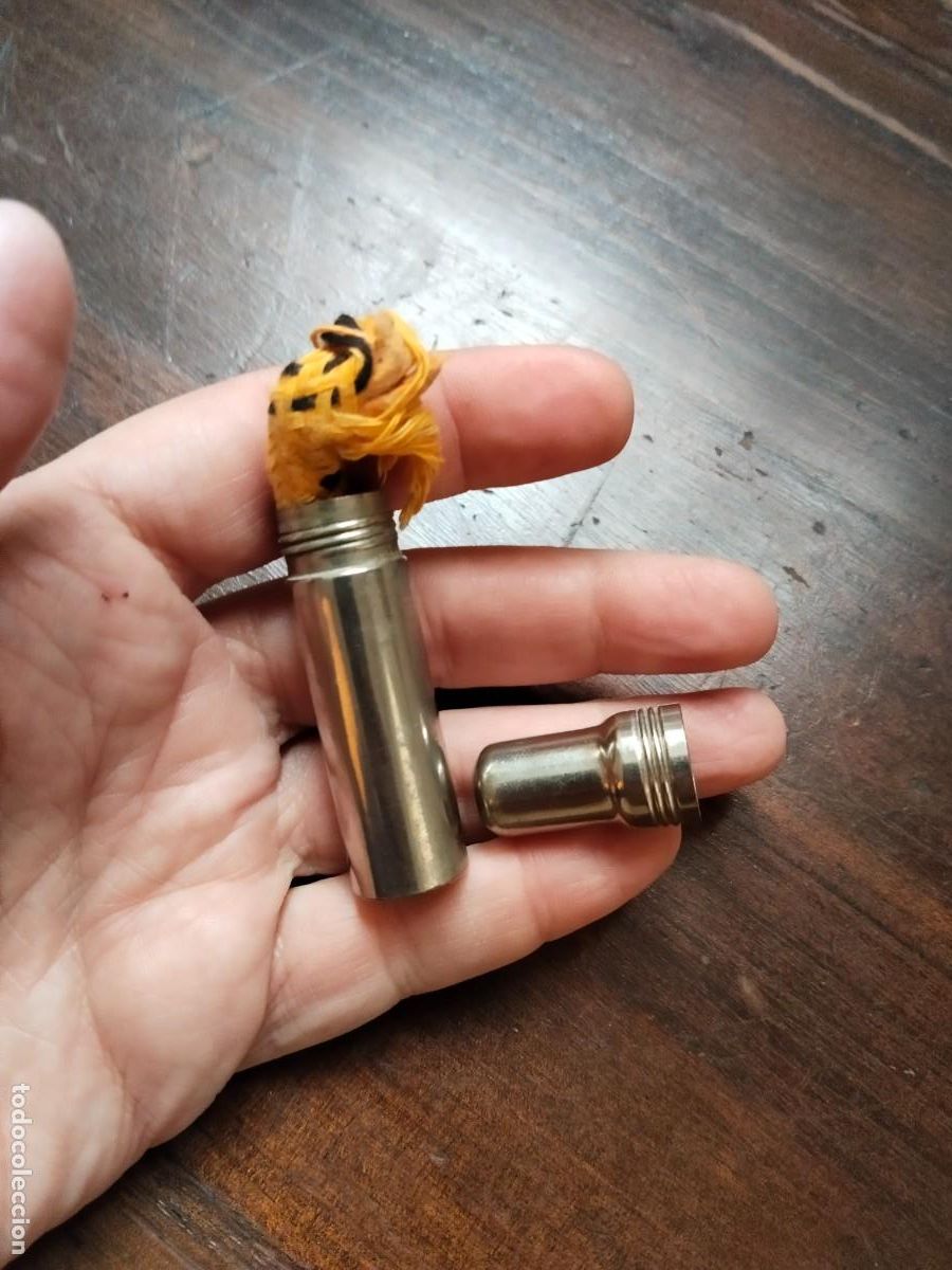 Coleccionismo: Recipiente, Botecito para mechas. - Foto 6