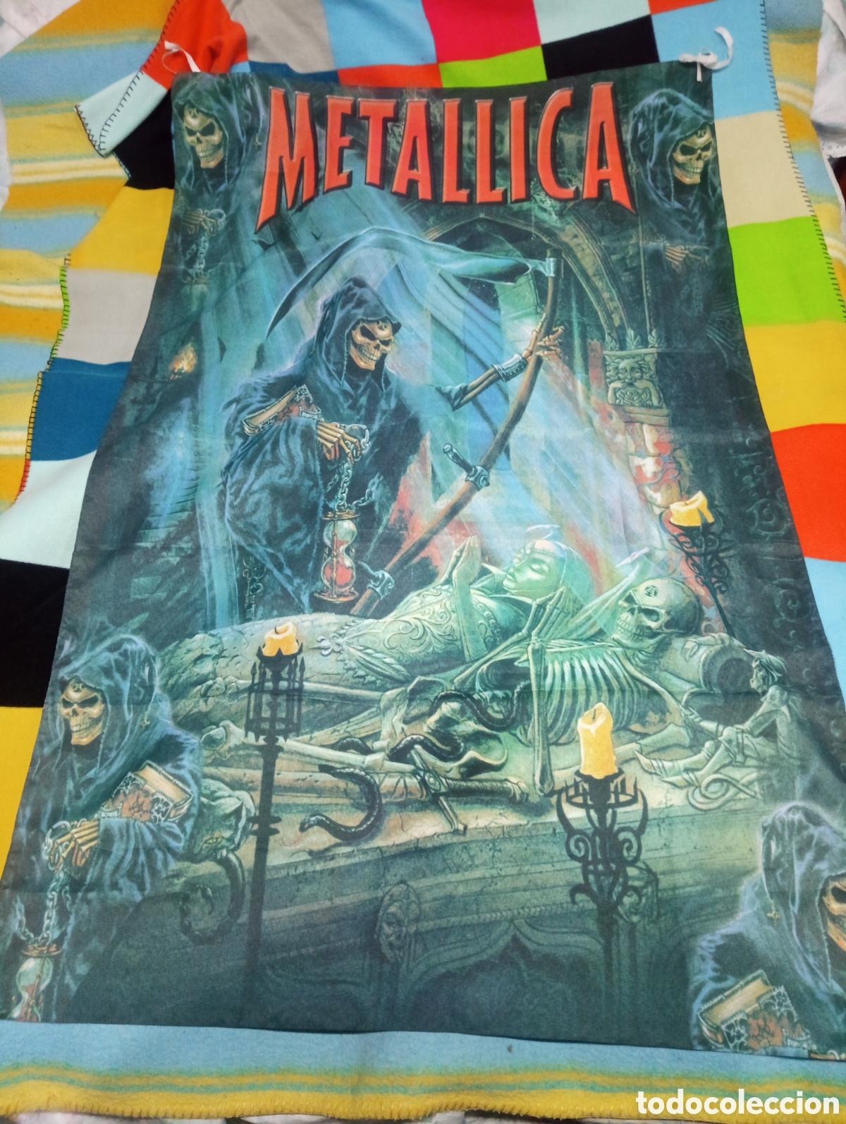 Coleccionismo: bandera grande Metallica - Foto 1