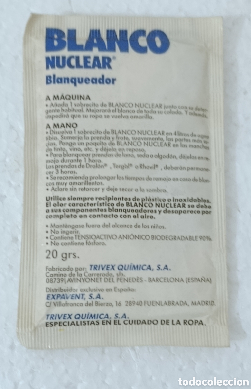 Coleccionismo: SOBRE DE BLANCO NUCLEAR SIN ABRIR - Foto 2
