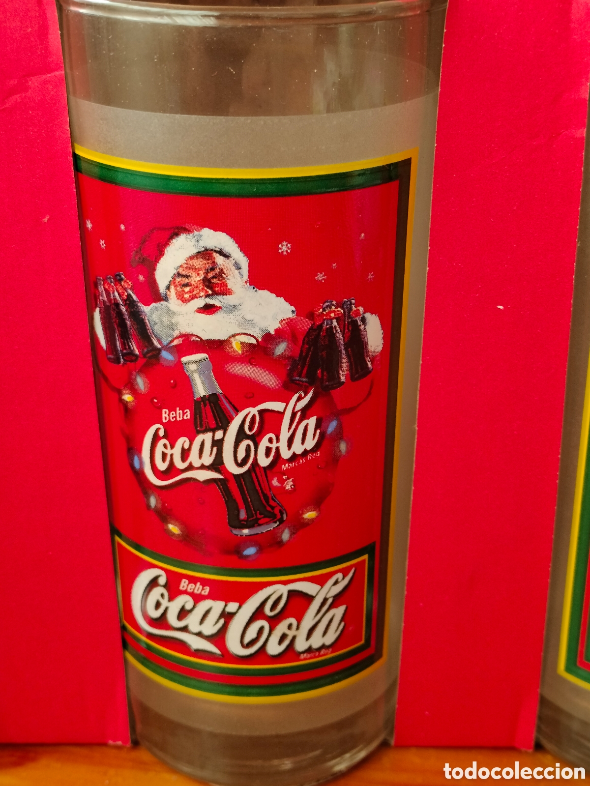 Coleccionismo: Set 3 Vasos Coca-Cola Pap&aacute; Noel - Foto 2
