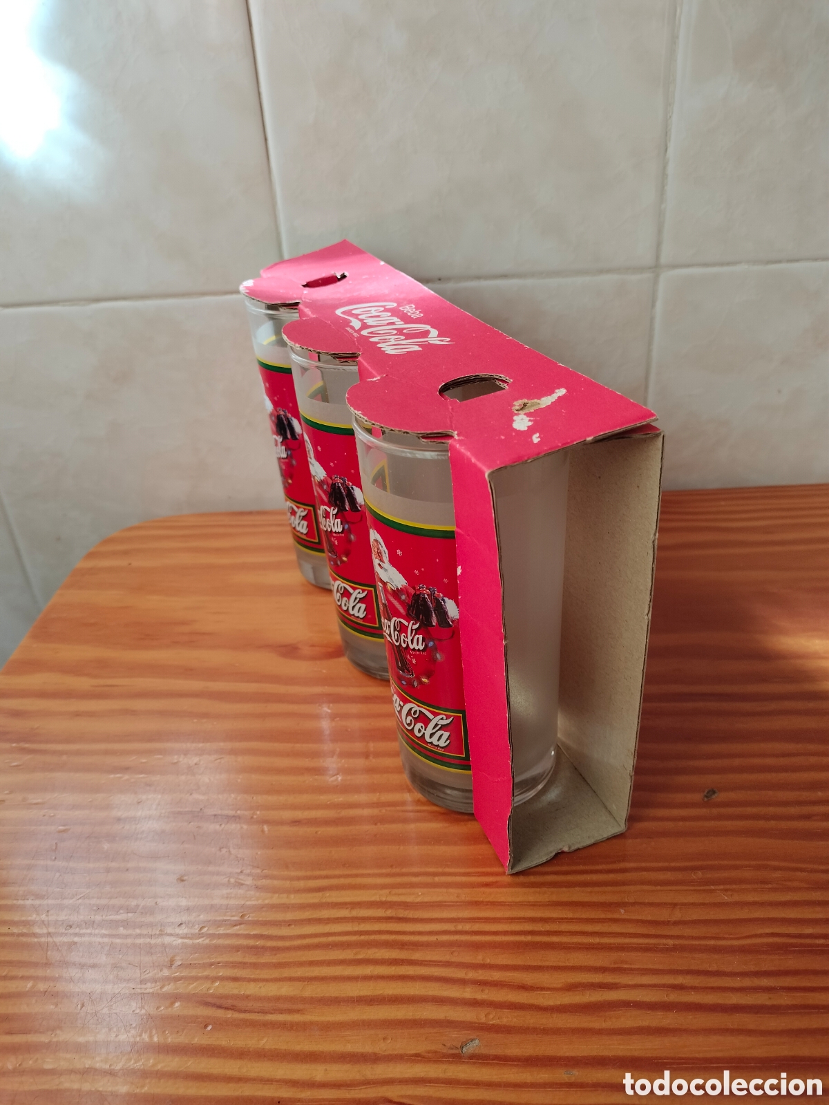 Coleccionismo: Set 3 Vasos Coca-Cola Pap&aacute; Noel - Foto 7