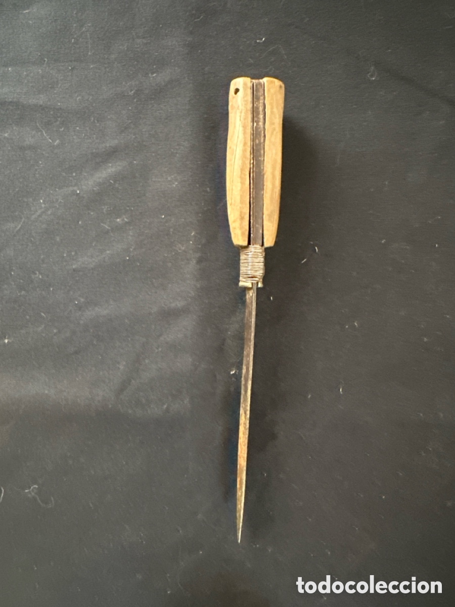 Coleccionismo: Cuchillo o Navaja 30s con mango madera - Foto 2