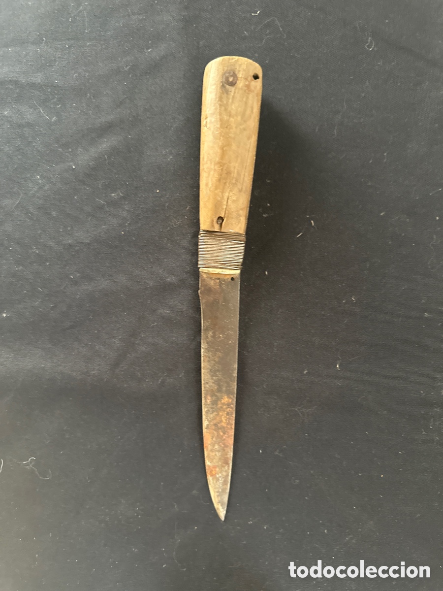 Coleccionismo: Cuchillo o Navaja 30s con mango madera - Foto 3