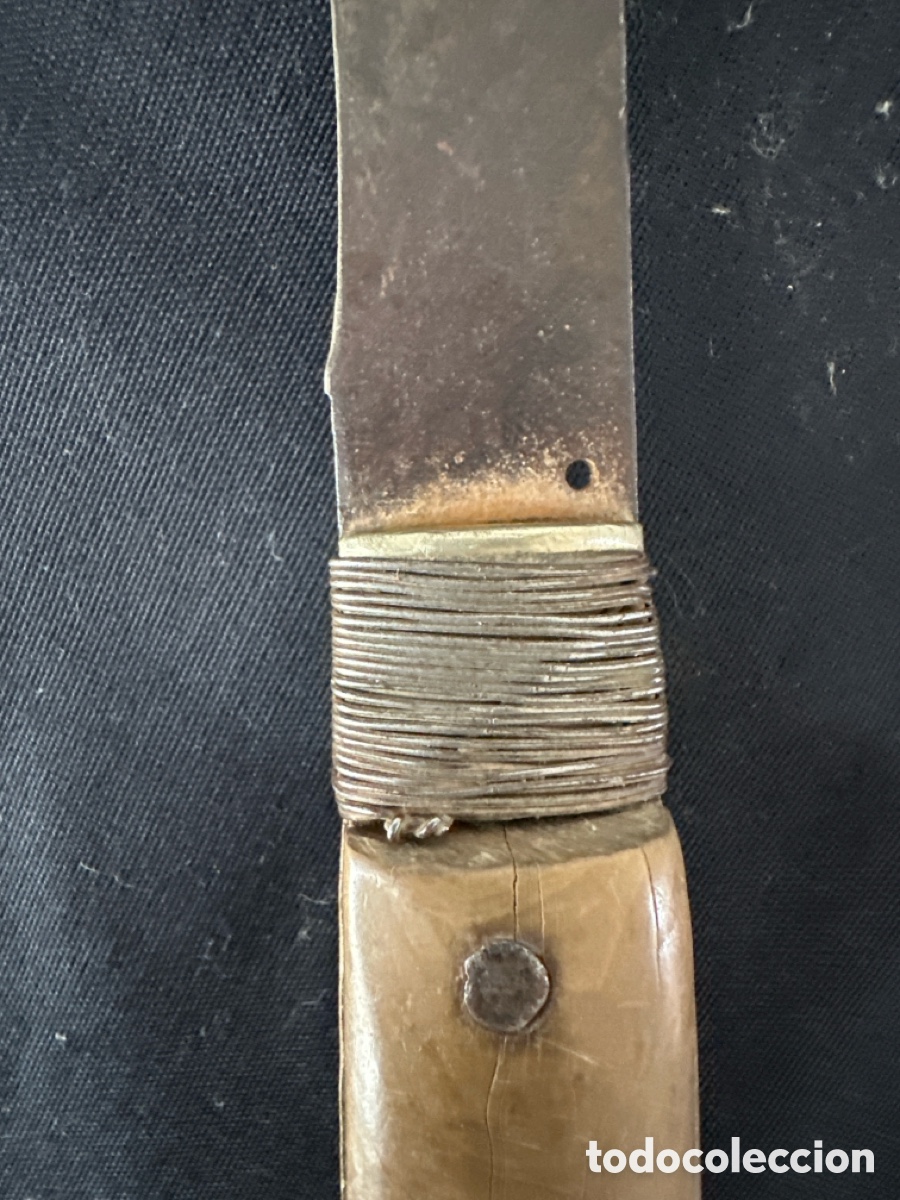Coleccionismo: Cuchillo o Navaja 30s con mango madera - Foto 6