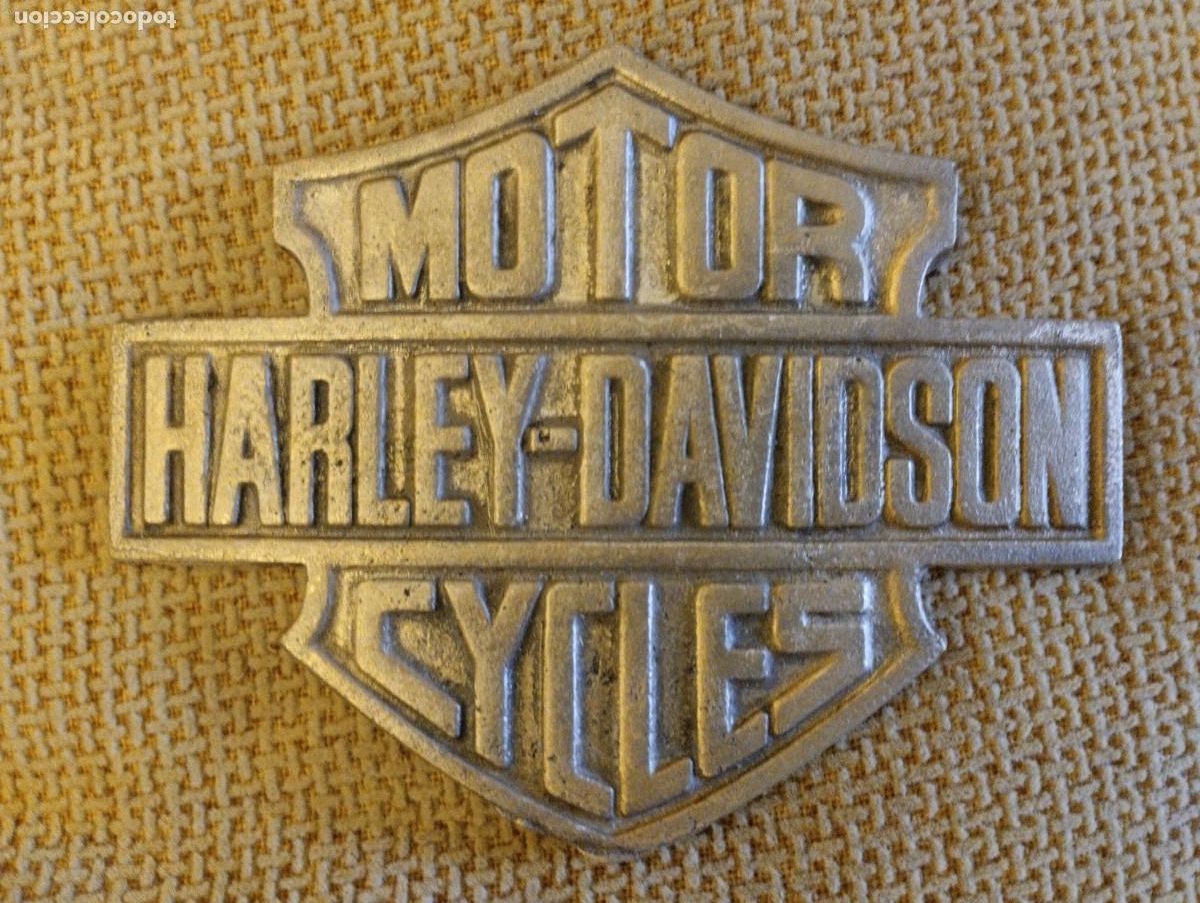 Coleccionismo: Placa Harley-Davidson bronce - Foto 1