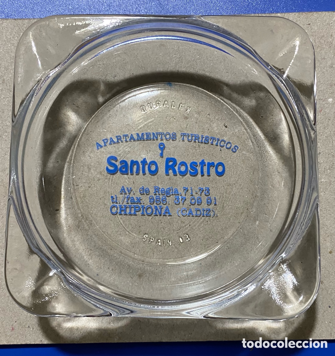 Coleccionismo: Cenicero Santo Rostro Cipiona Duralex - Foto 1