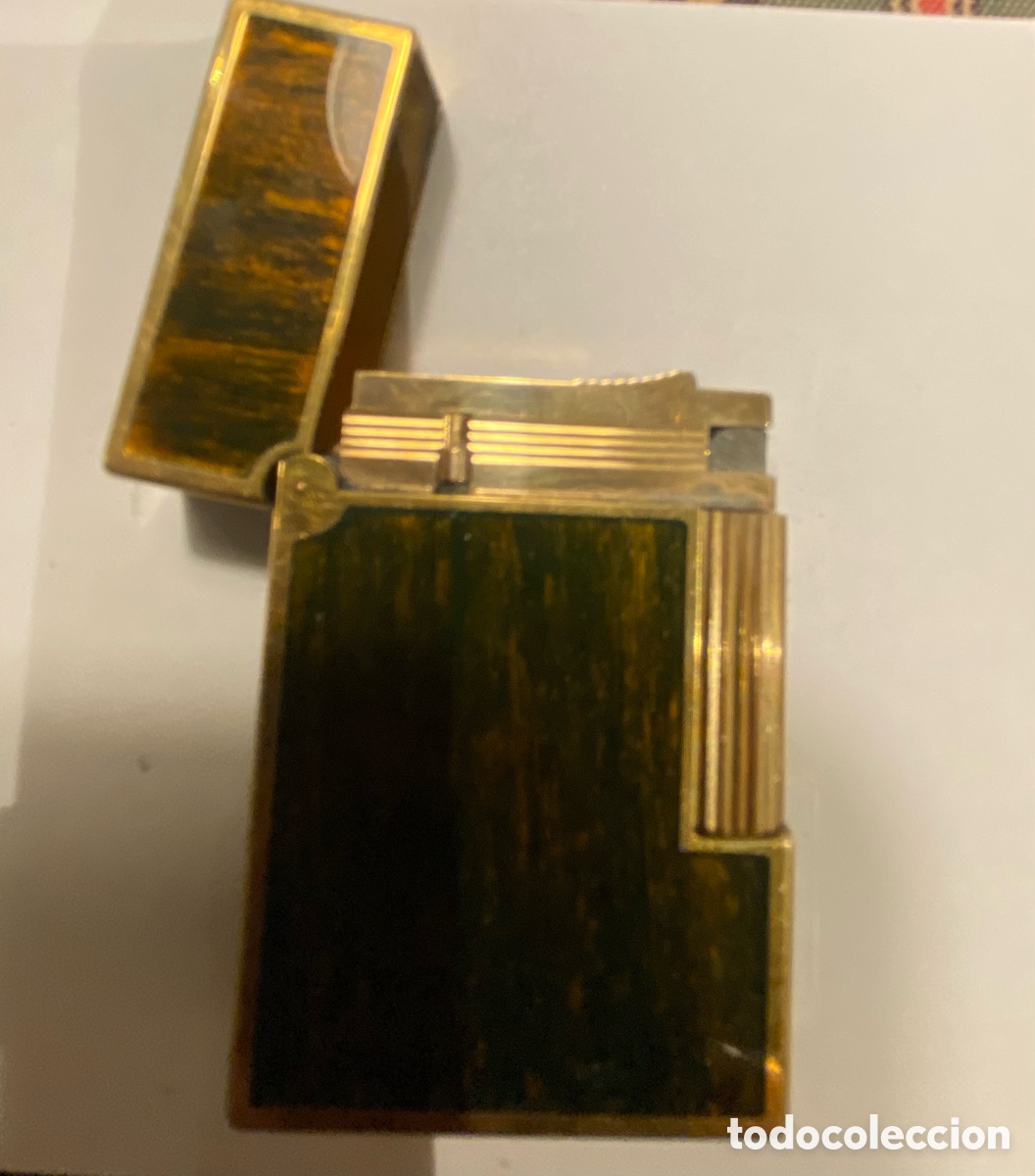 Colecionismo: Mechero ST Dupond Gatsby 2 dorado y lacado