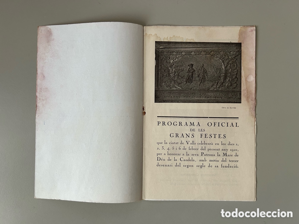 Coleccionismo: Programa Candela Valls 1921 - Decennals - Foto 2