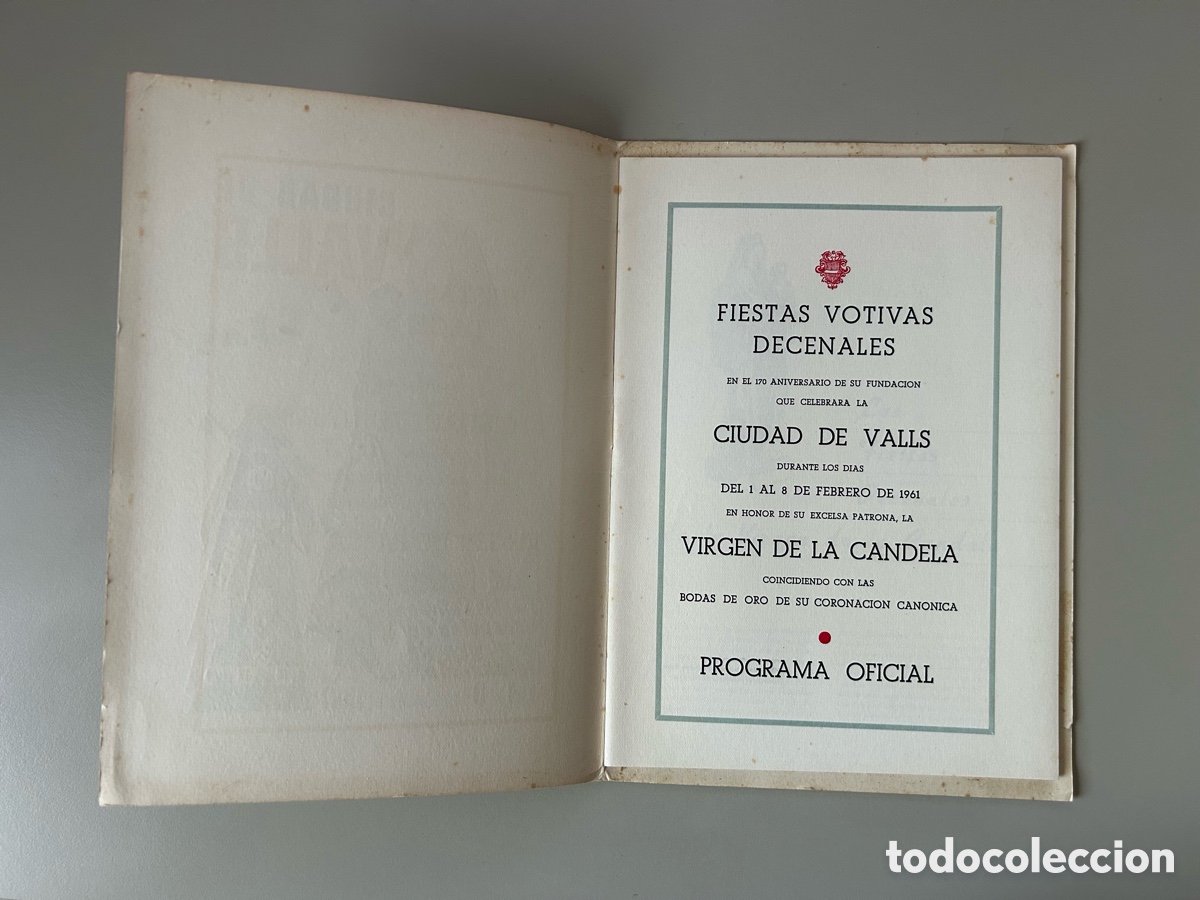 Coleccionismo: Programa Candela Valls 1961 - Decennals - Foto 2