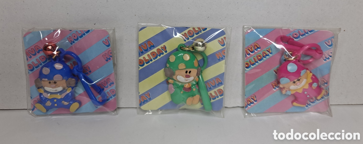 Coleccionismo: VIVA HOLIDAY. RIBBON. 3 COLGANTES. NUEVOS. A&Ntilde;OS 80. MADE IN JAPAN. 1983.
