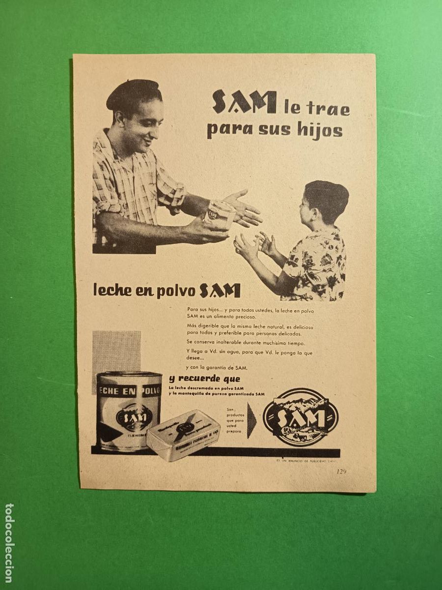 Coleccionismo: LECHE EN POLVO SAM - 195.... - Foto 1