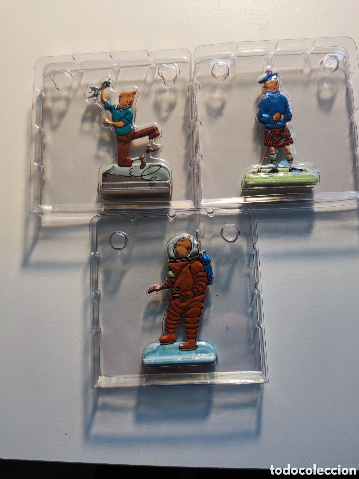 Coleccionismo: Lote 1 - Tintin 3 Figuras met&aacute;licas