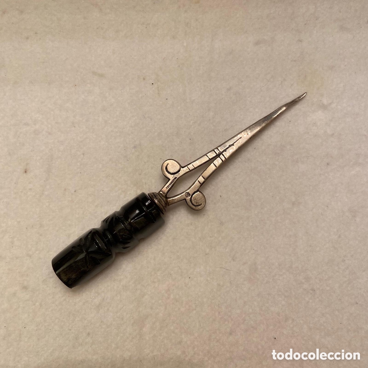 Coleccionismo: Curioso abrecartas de plata - Foto 2
