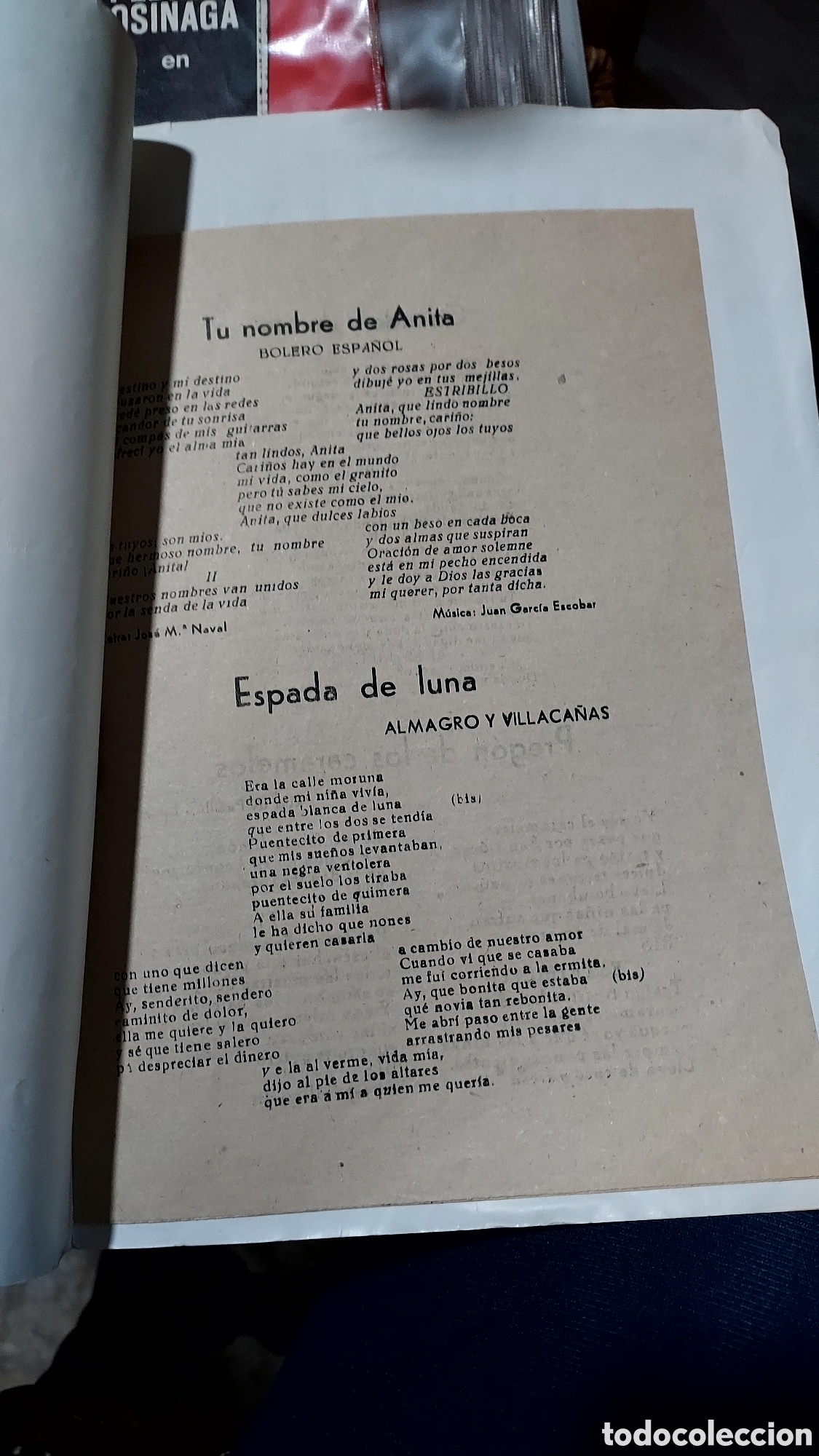 Coleccionismo: Manolo Escobar cancionero - Foto 3