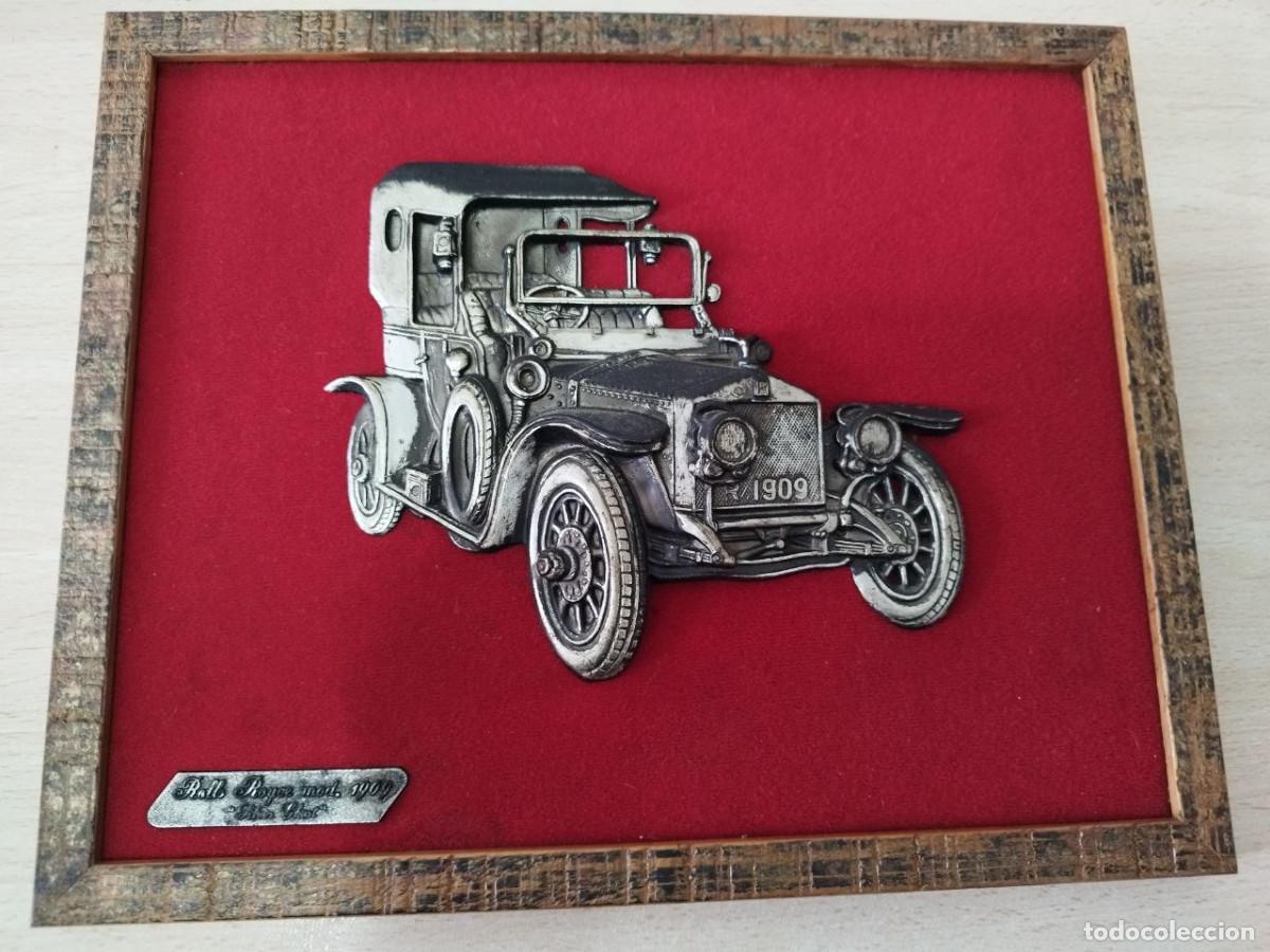 Coleccionismo: Cuadro de coche antiguo en relieve 1909 Rolls Royce modelo Silver Ghost - Foto 2