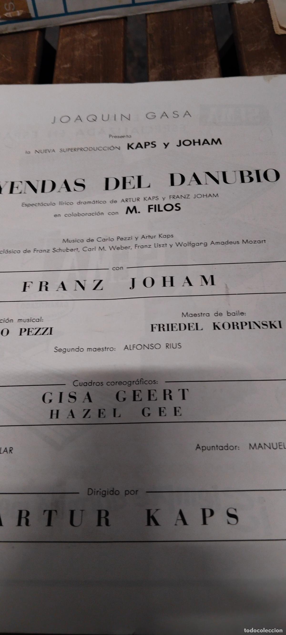 Coleccionismo: LEYENDAS DEL DANUBIO POR LOS VIENESES PROGRAMA - Foto 13