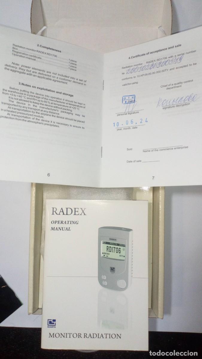 Coleccionismo: Medidor Geiger RADEX RD1706 - Foto 3