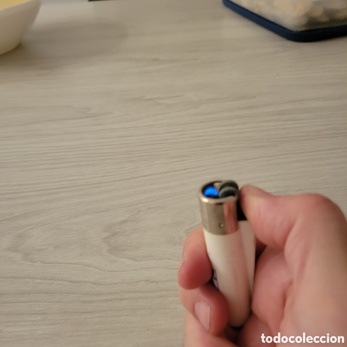 Coleccionismo: Mechero recargable Clipper con logo BBV - Foto 3