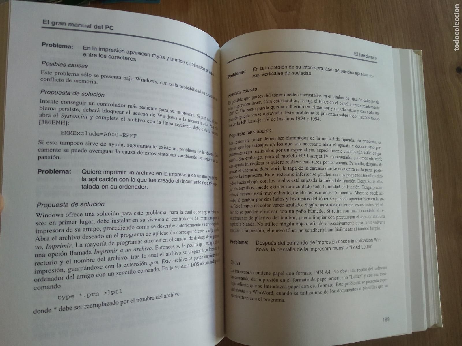 Coleccionismo: LIBRO EL GRAN MANUAL DEL PC CIRCULO DE LECTORES - Foto 3