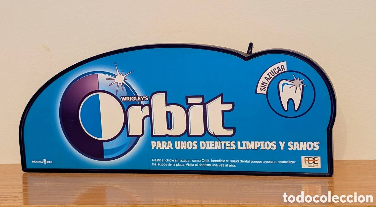 Coleccionismo: Cartel expositor chicles Orbit - Foto 2
