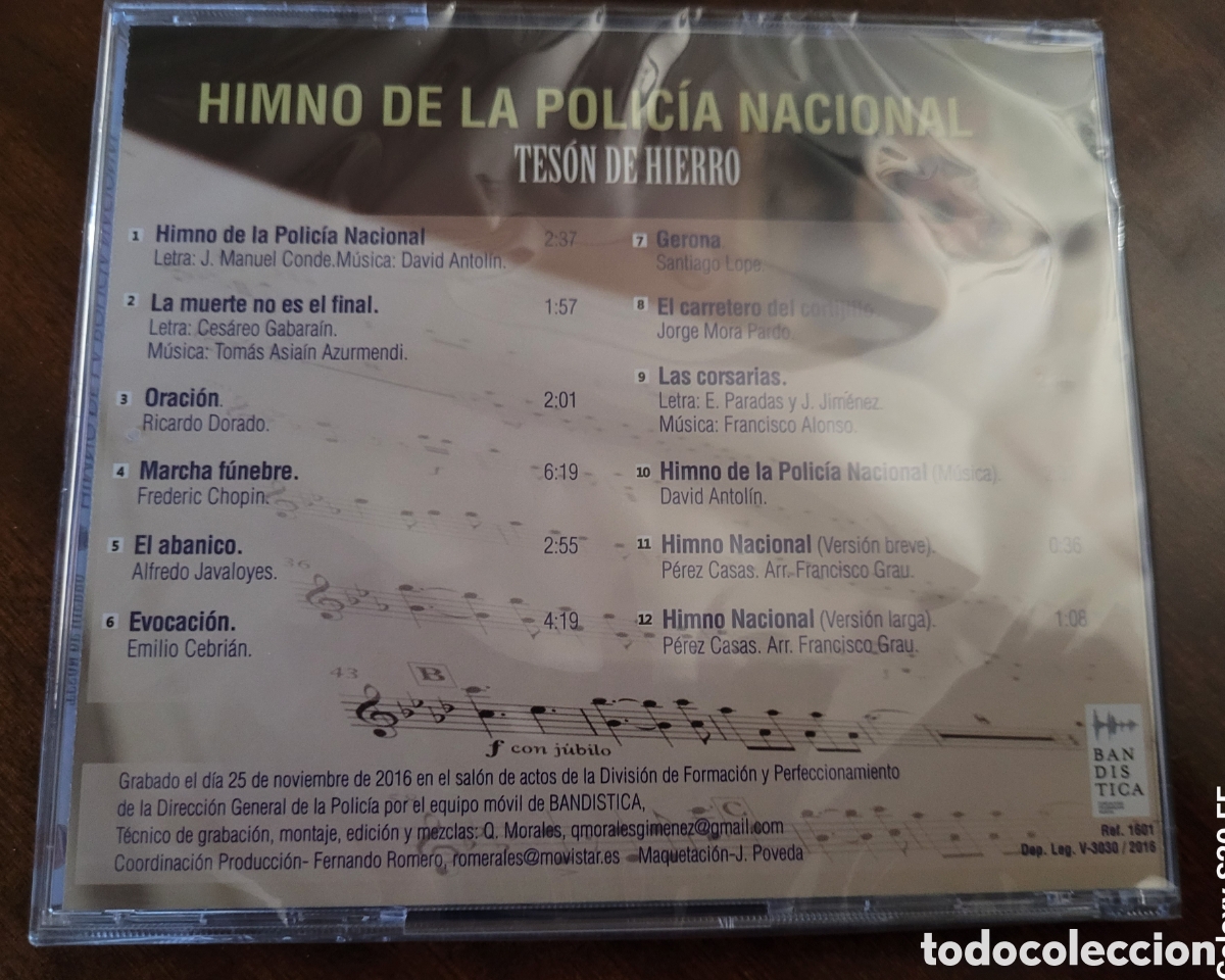 Coleccionismo: CD HIMNO POLICIA NACIONAL - Foto 2