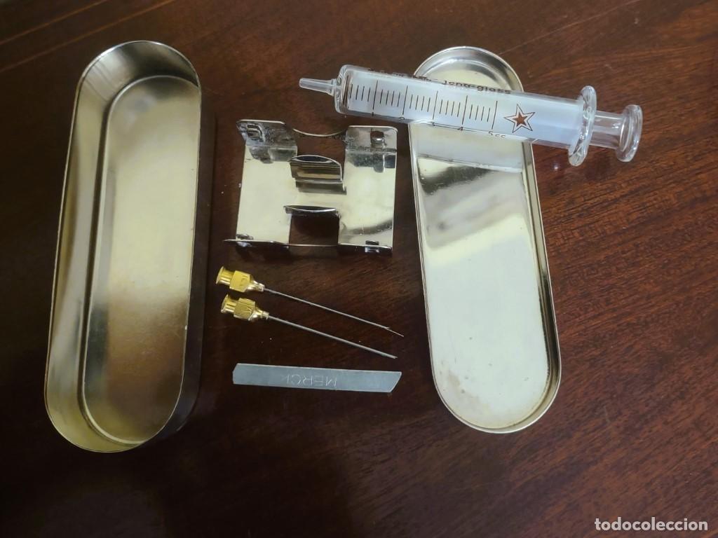 Coleccionismo: CAJA ESTERILIZADORA CON JERINGUILLA DE CRISTAL - Foto 3