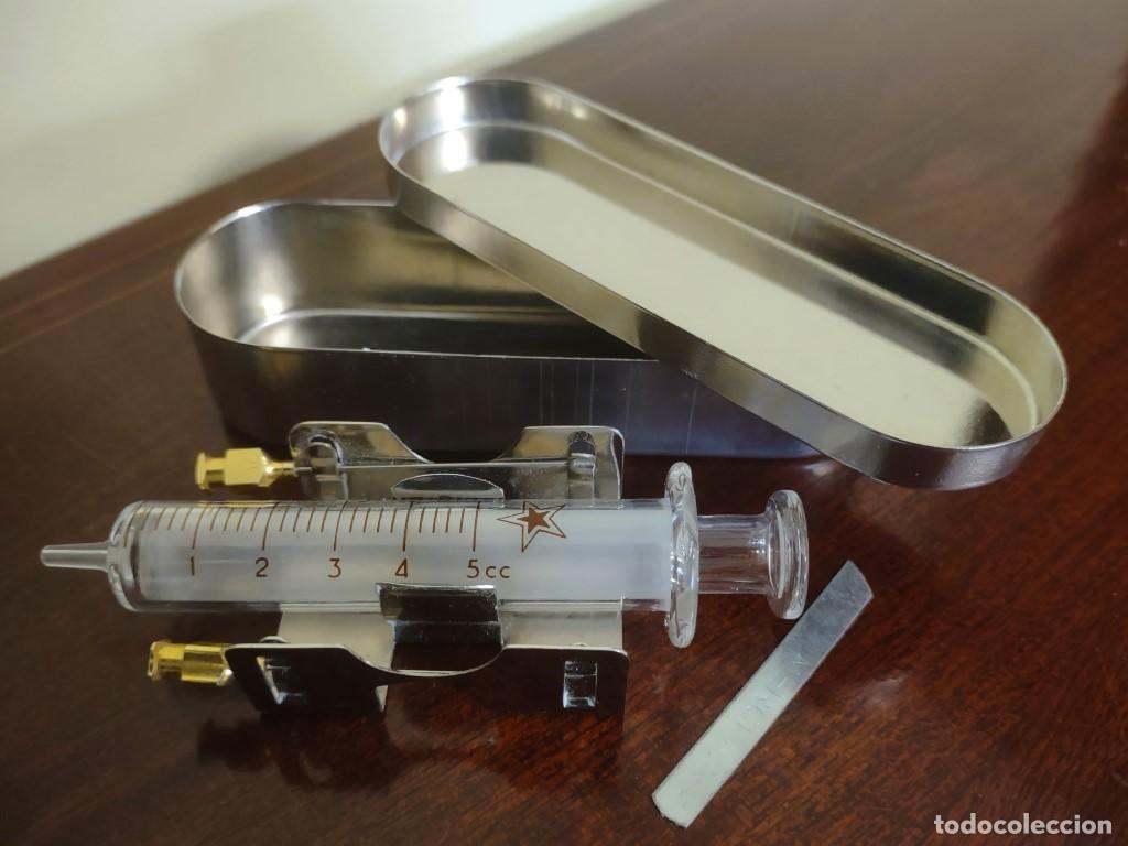 Coleccionismo: CAJA ESTERILIZADORA CON JERINGUILLA DE CRISTAL - Foto 5