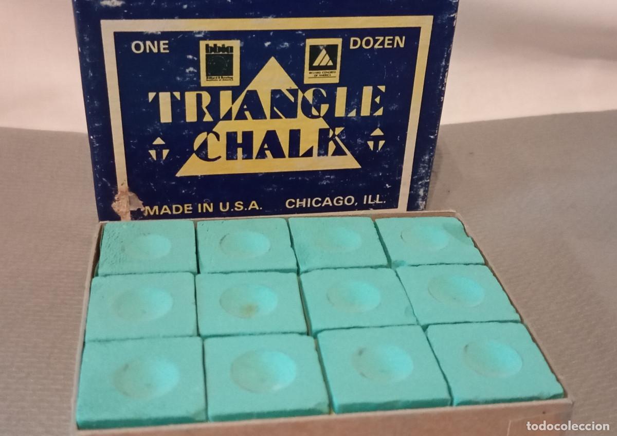 Coleccionismo: Caja de tizas Triangle para billar, fabricada en EE. UU. - Foto 2