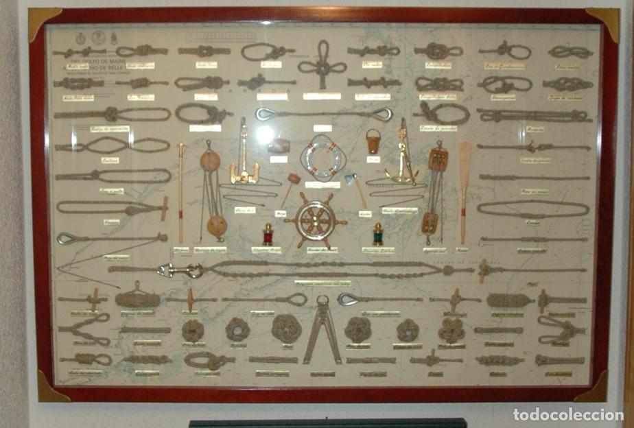 Coleccionismo: CUADRO DE NUDOS Y ACCESORIOS MARINOS Espectacular - Foto 4