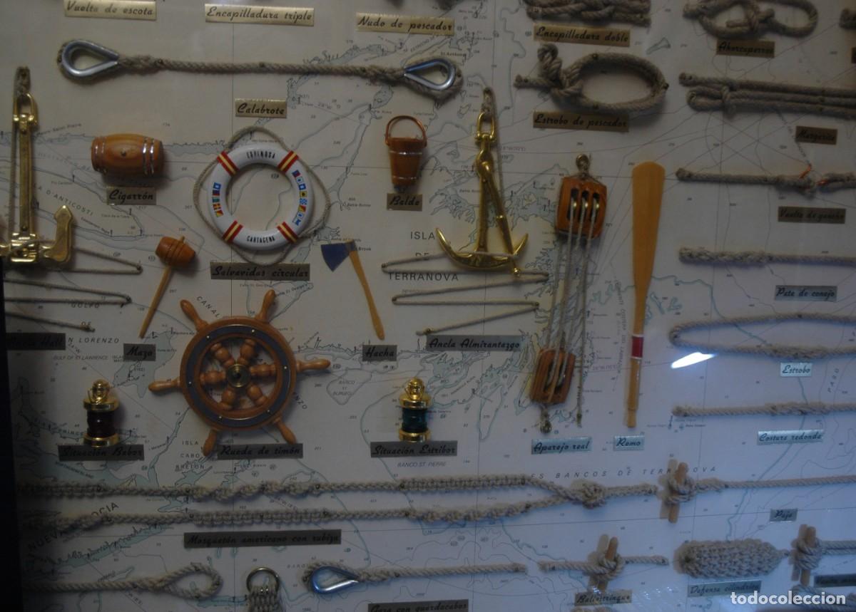 Coleccionismo: CUADRO DE NUDOS Y ACCESORIOS MARINOS Espectacular - Foto 5